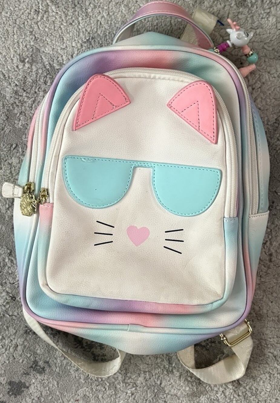Betsey Johnson Mid Size Cat Backpack Tie Dye Love Betsy